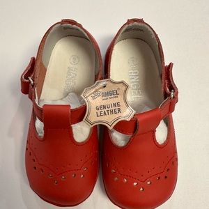 Angel Baby Girls Red T-Strap Mary Janes